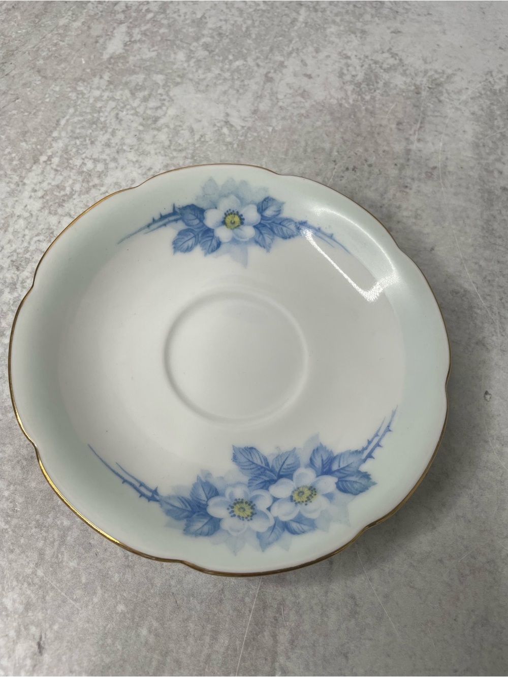 Vintage Spoto China Blue Floral Teacup & Saucer Set Made in Occupied Japan - Picture 2 of 8